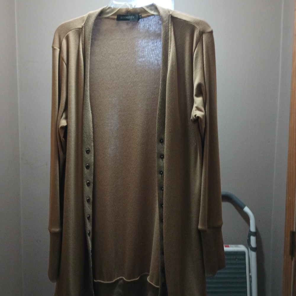 Brown Button-Up Women's Sweater